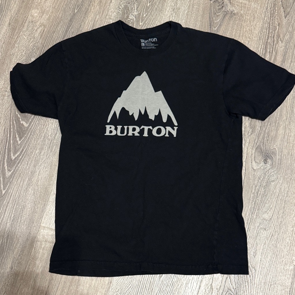 Burton Black Tee with Mountain Logo